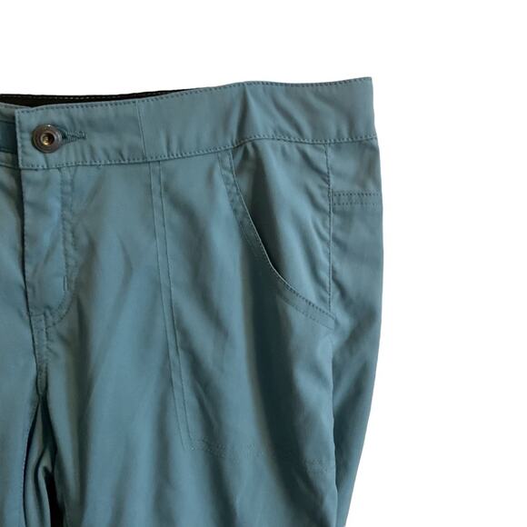 Prana Pants Woman’s Sz 6 Outdoor Hiking Trekking Camping Capri Cropped Blue - Picture 6 of 11